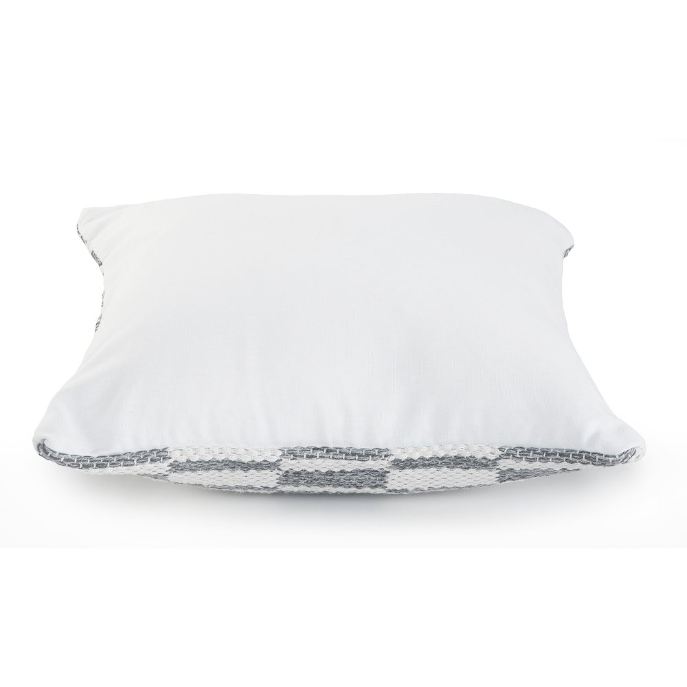 Elemental Cotton Pillow Set of 2 in Gray/White, 18" x 18". Picture 4