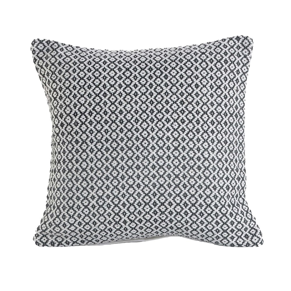 Insignia Cotton Pillow Set of 2 in Gray/Ivory, 18" x 18". Picture 1
