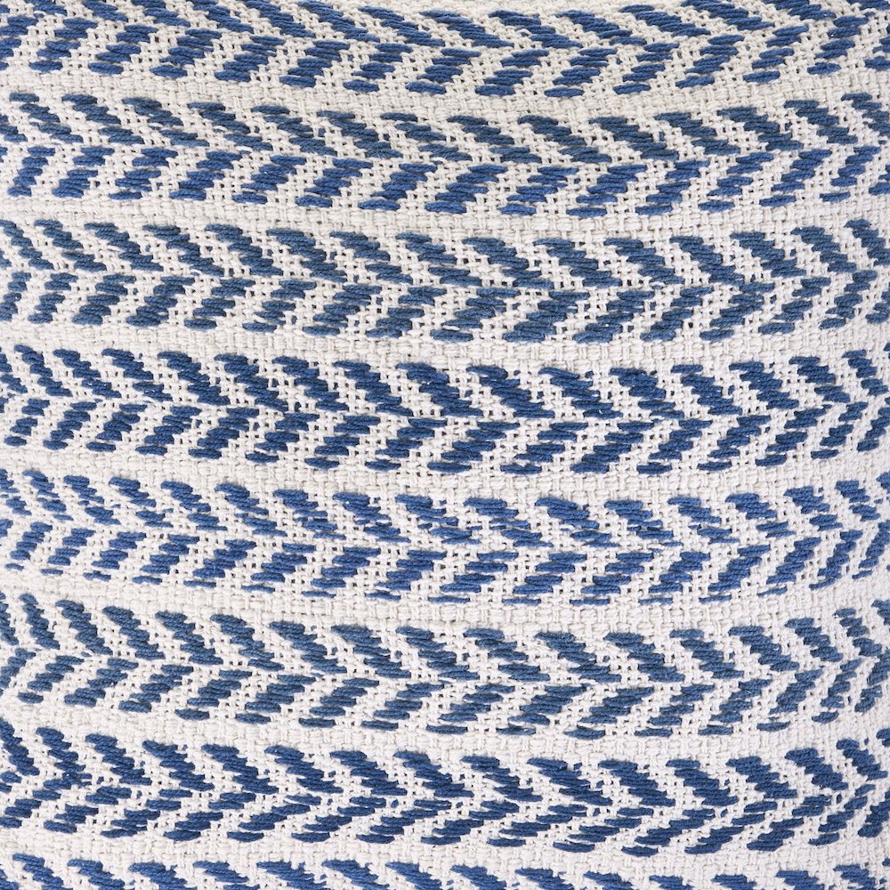 Ox Bay Indigo Chevron All-Natural Cotton Square 4 Piece Pillow Cover Set. Picture 3