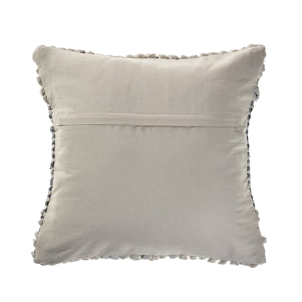 Mindy Cotton Blend Pillow Set of 2 in Blue/Gray, 18" x 18". Picture 5