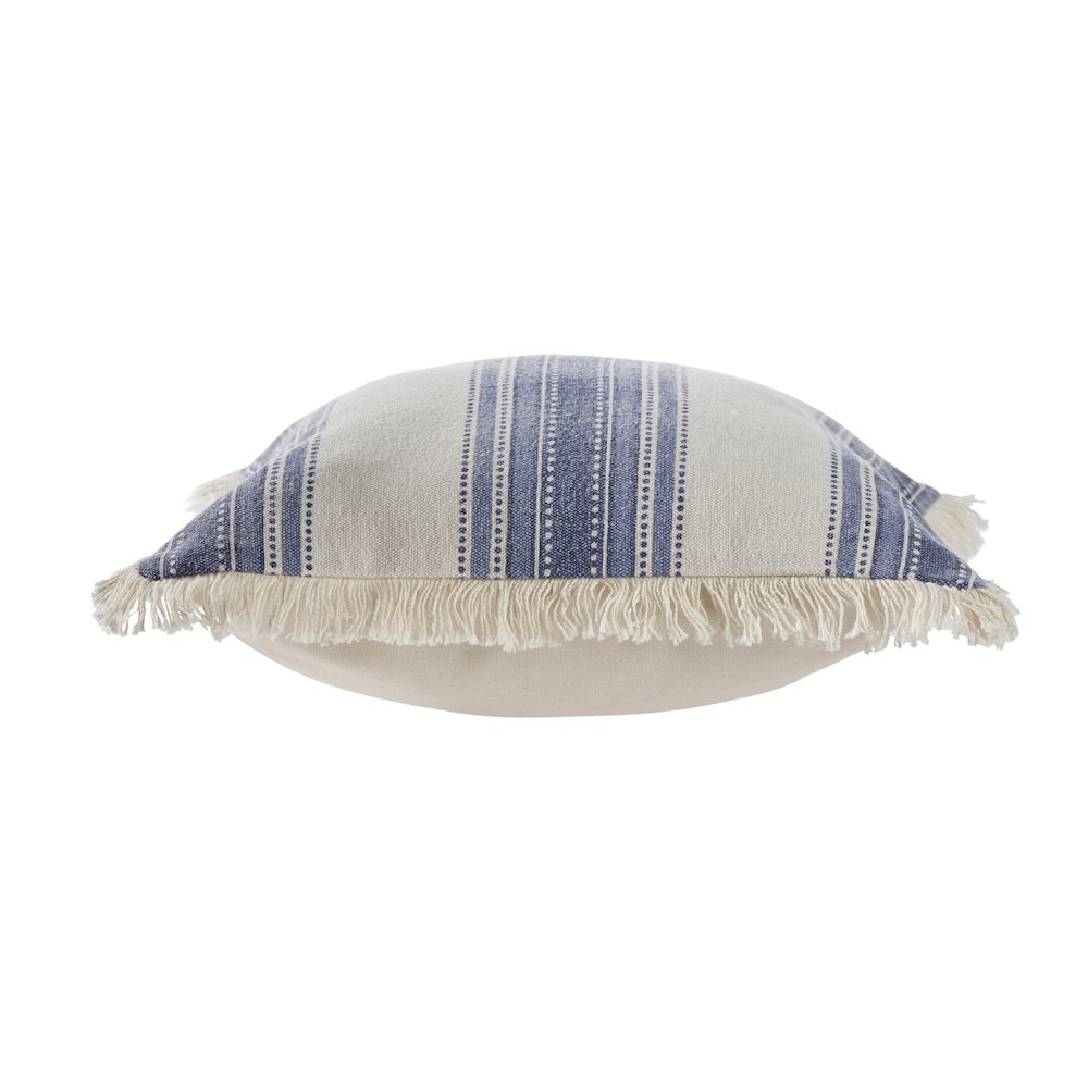Seashore Cotton Pillow Set of 2 in Blue/White, 18" x 18". Picture 3