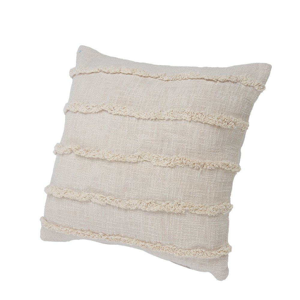 Ox Bay Birch Solid All-Natural Cotton  Square 4 Piece Pillow Cover Set. Picture 7