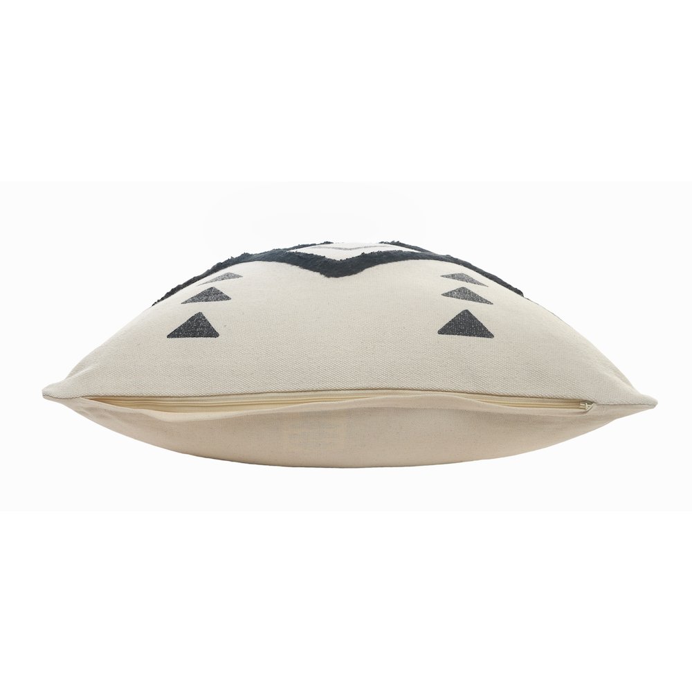 Avant-garde Cotton Pillow Set of 2 in Cream/Black, 20" x 20". Picture 3