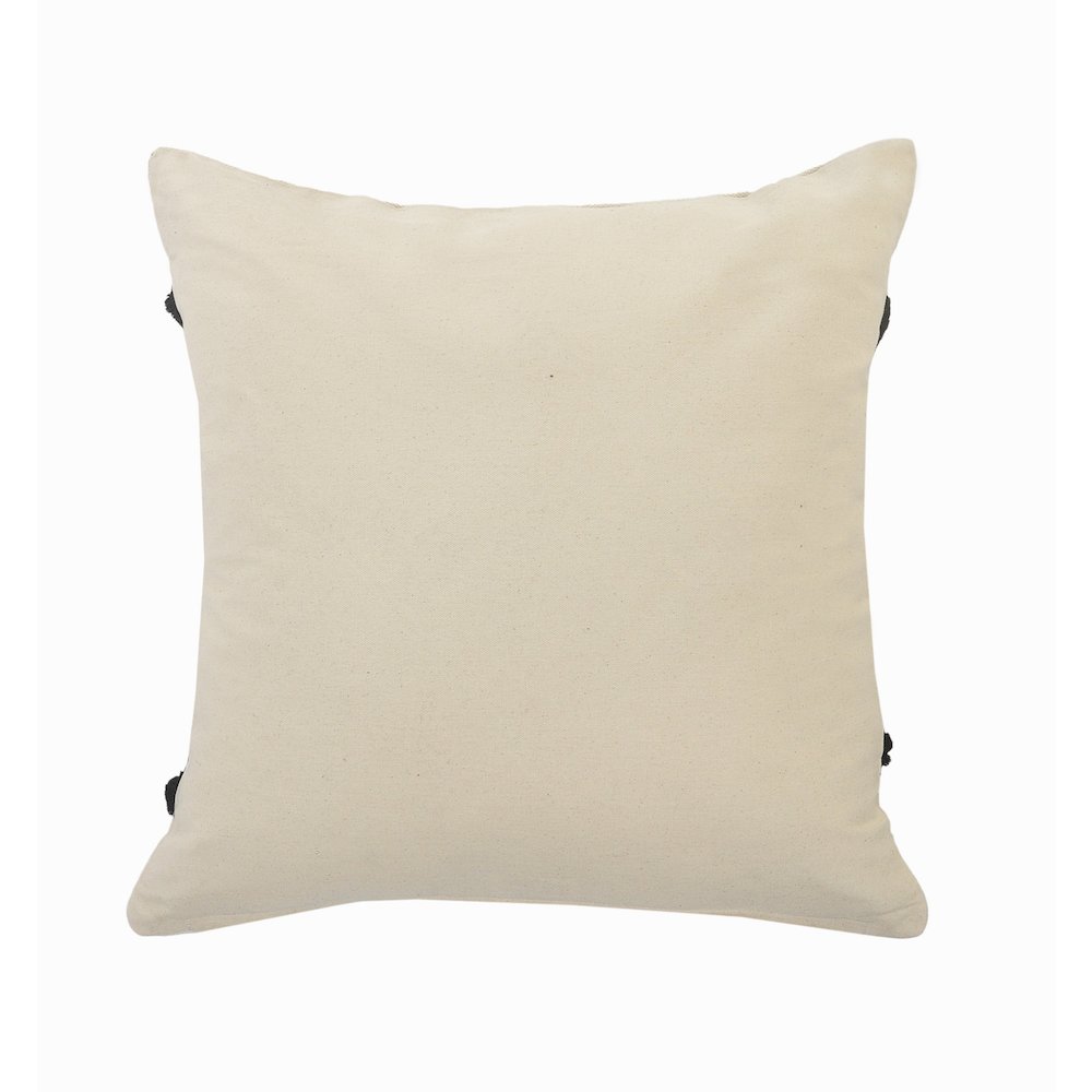 Avant-garde Cotton Pillow Set of 2 in Cream/Black, 20" x 20". Picture 6
