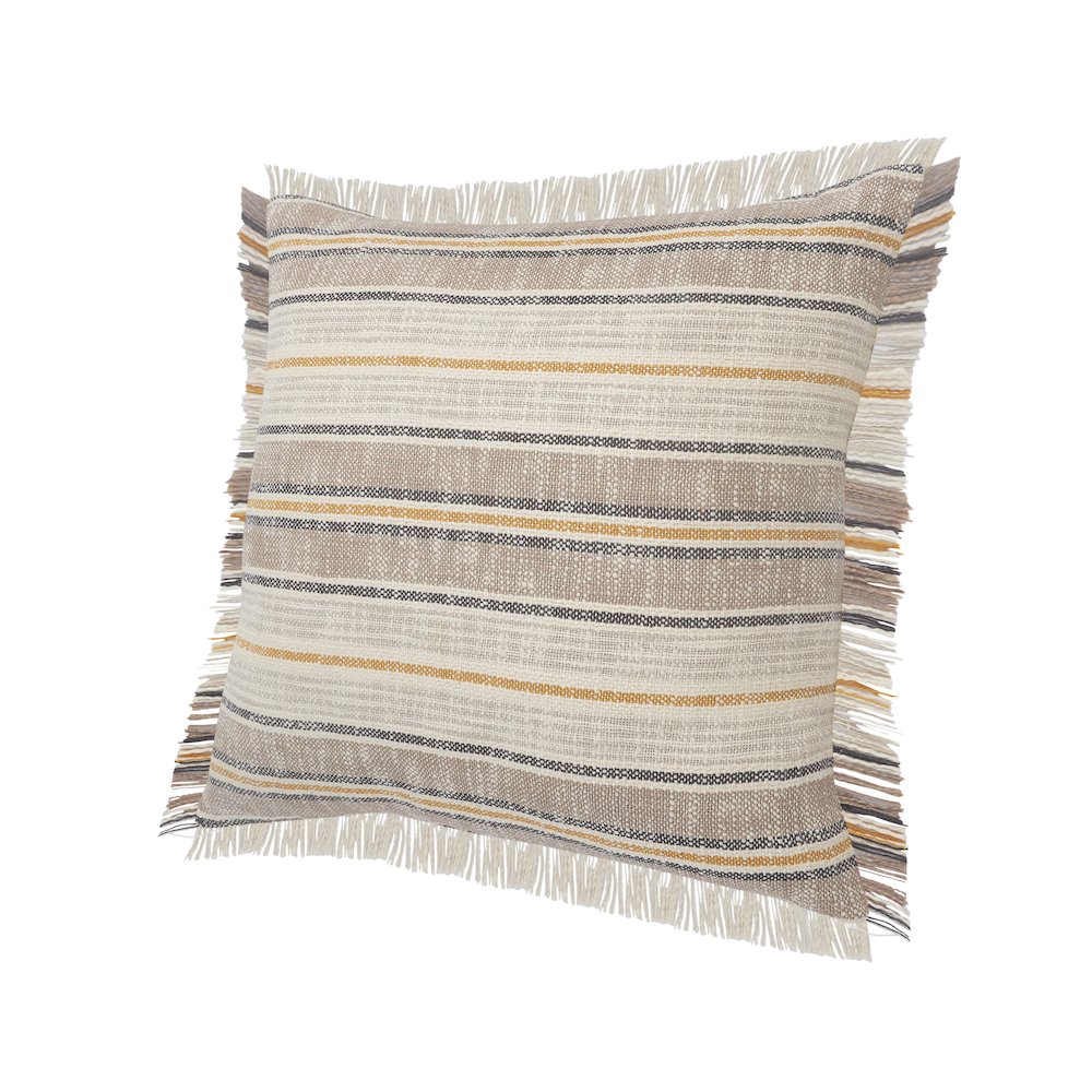 Drew Cotton Pillow Set of 2 in Yellow/Tan, 20" x 20". Picture 10