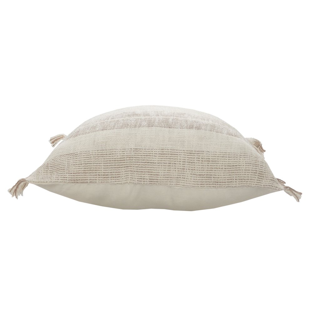 Drew Cotton Pillow Set of 2 in Brown/Ivory, 20" x 20". Picture 5