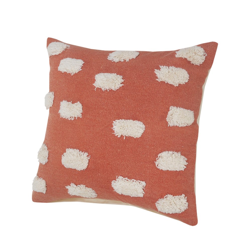Zeal Cotton Pillow Set of 2 in Orange/White, 20" x 20". Picture 9