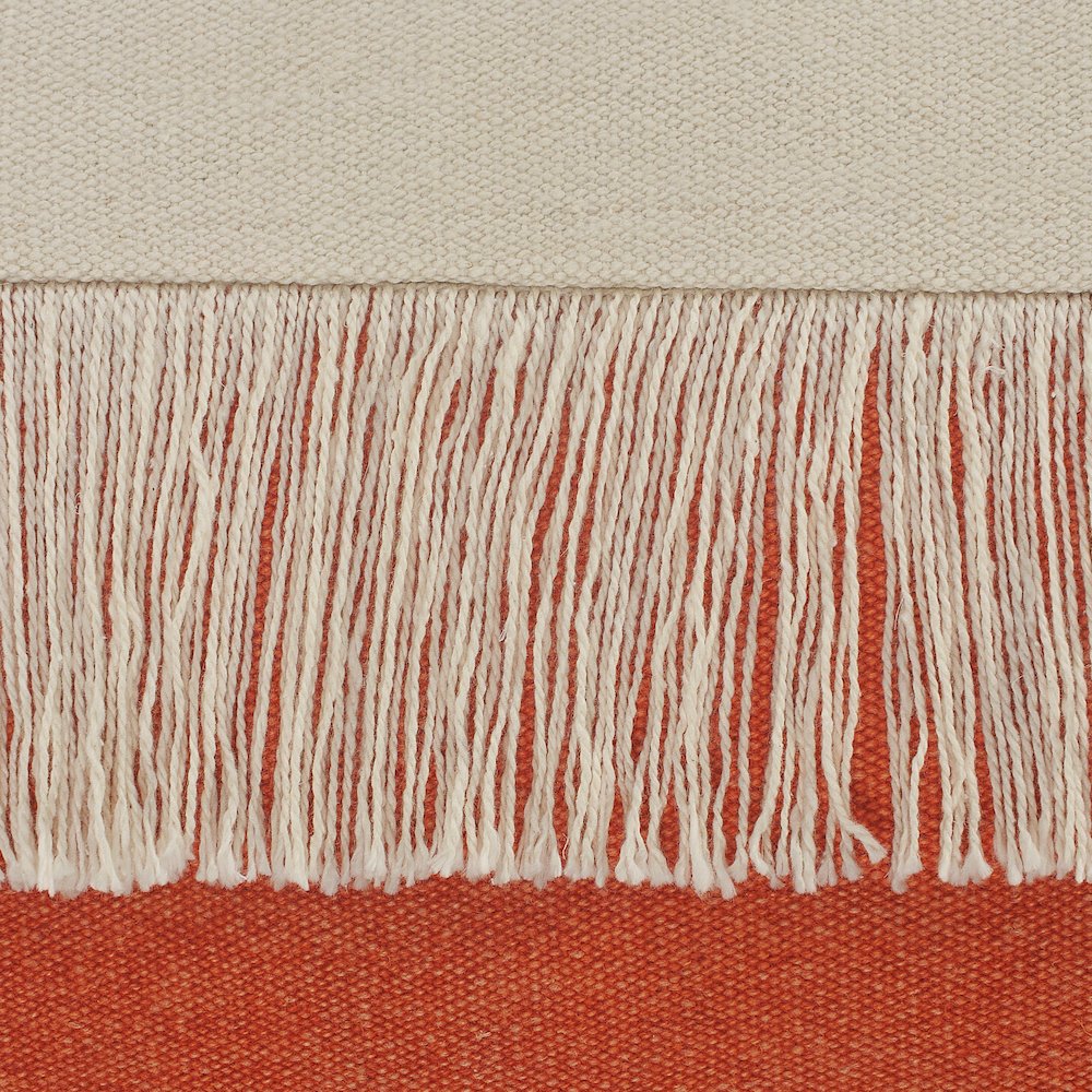 Fringe Festival Orange Color Block Lumbar Throw Pillow. Picture 2