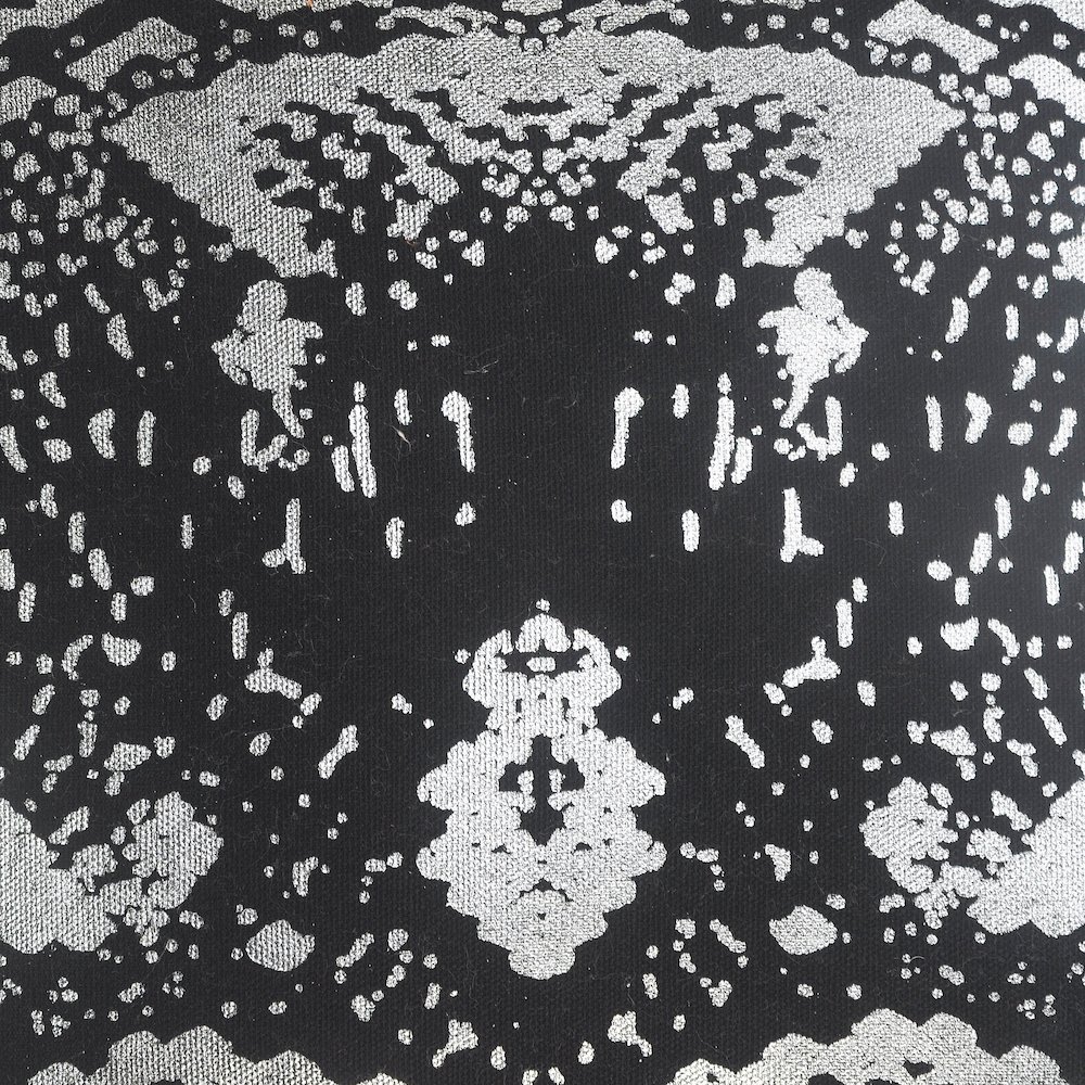 Beastly Cotton Pillow Set of 2 in Black/Silver, 20" x 20". Picture 2