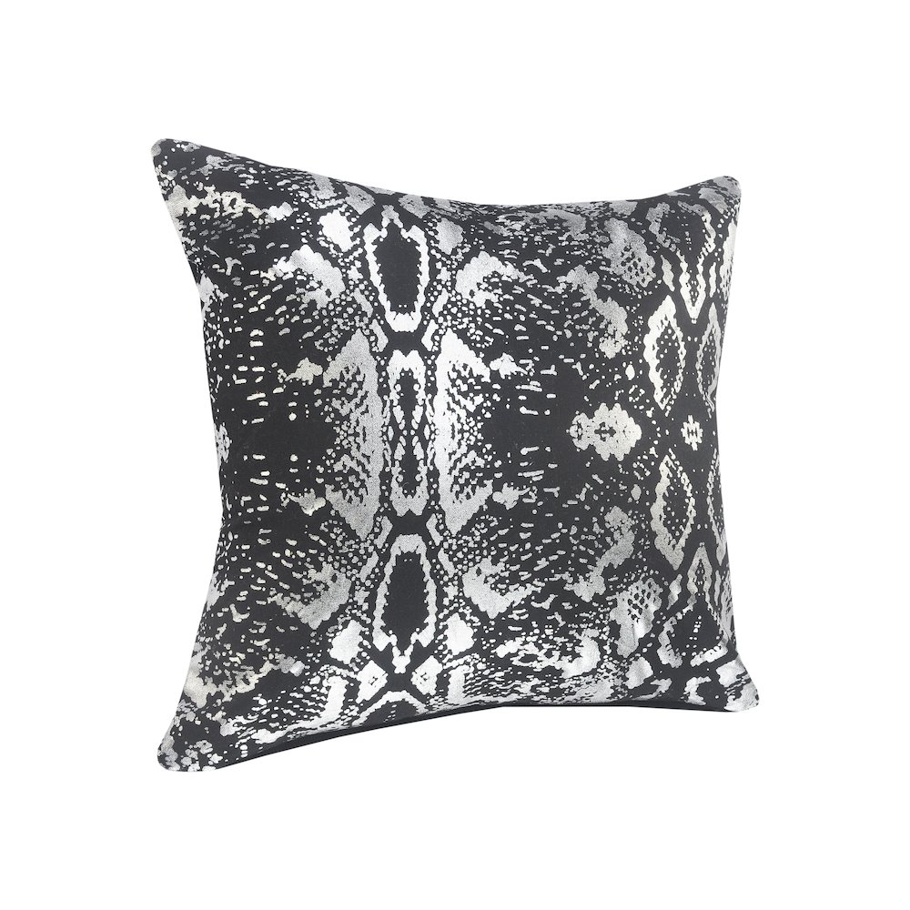 Beastly Cotton Pillow Set of 2 in Black/Silver, 20" x 20". Picture 5