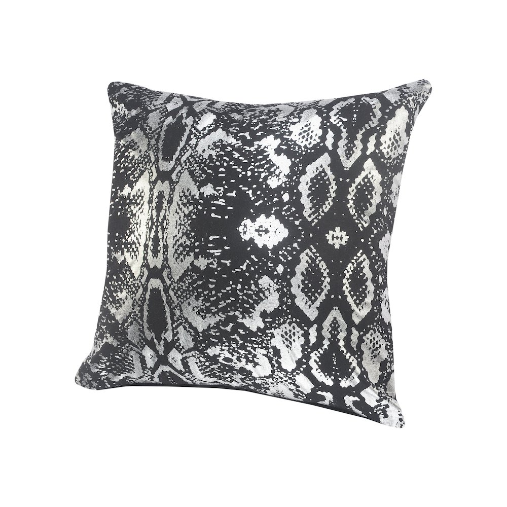 Beastly Cotton Pillow Set of 2 in Black/Silver, 20" x 20". Picture 6