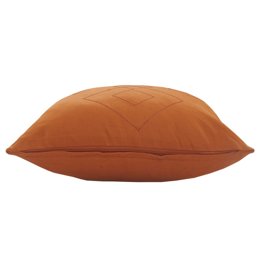Sundaze Cotton Pillow Set of 2 in Orange, 20" x 20". Picture 4