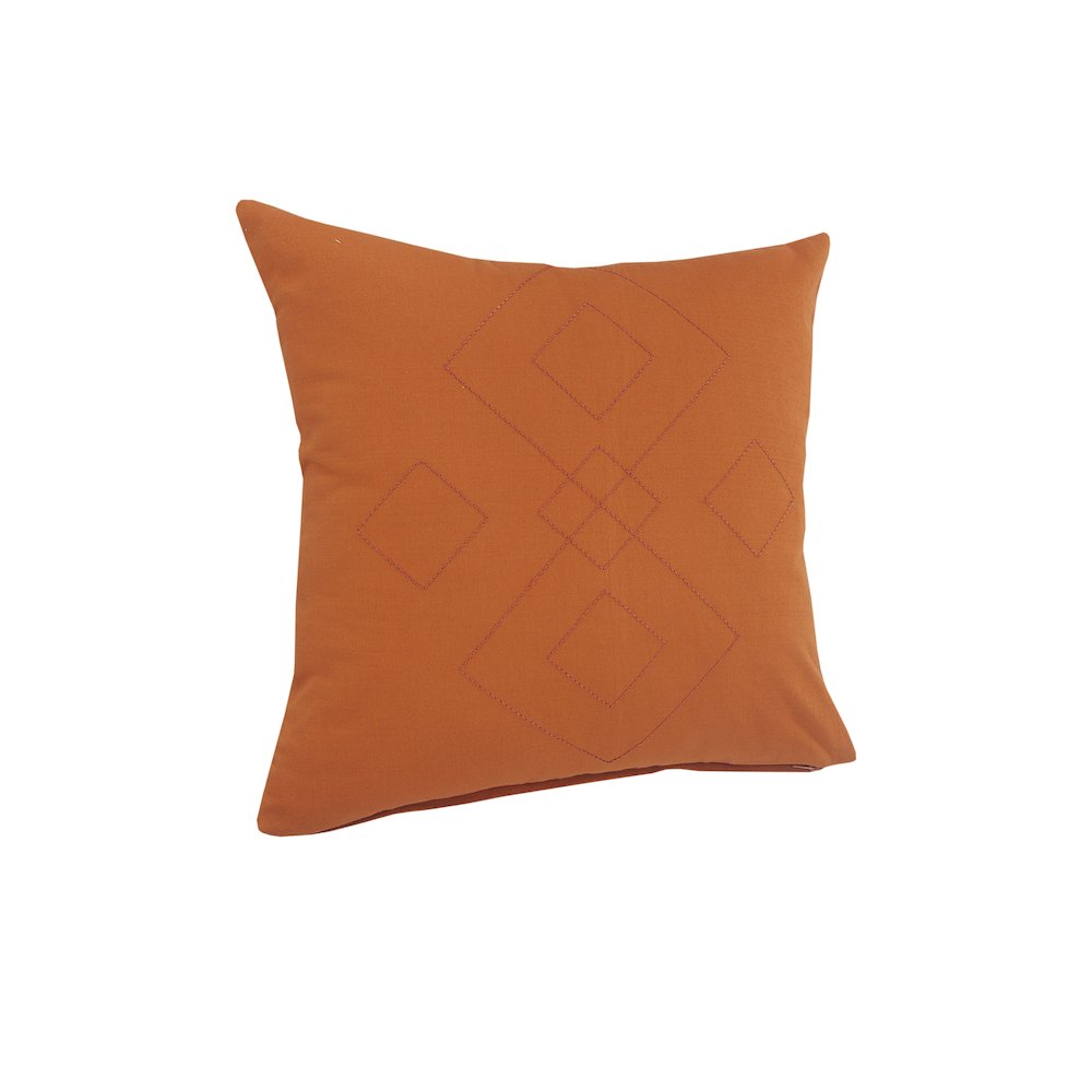 Sundaze Cotton Pillow Set of 2 in Orange, 20" x 20". Picture 5