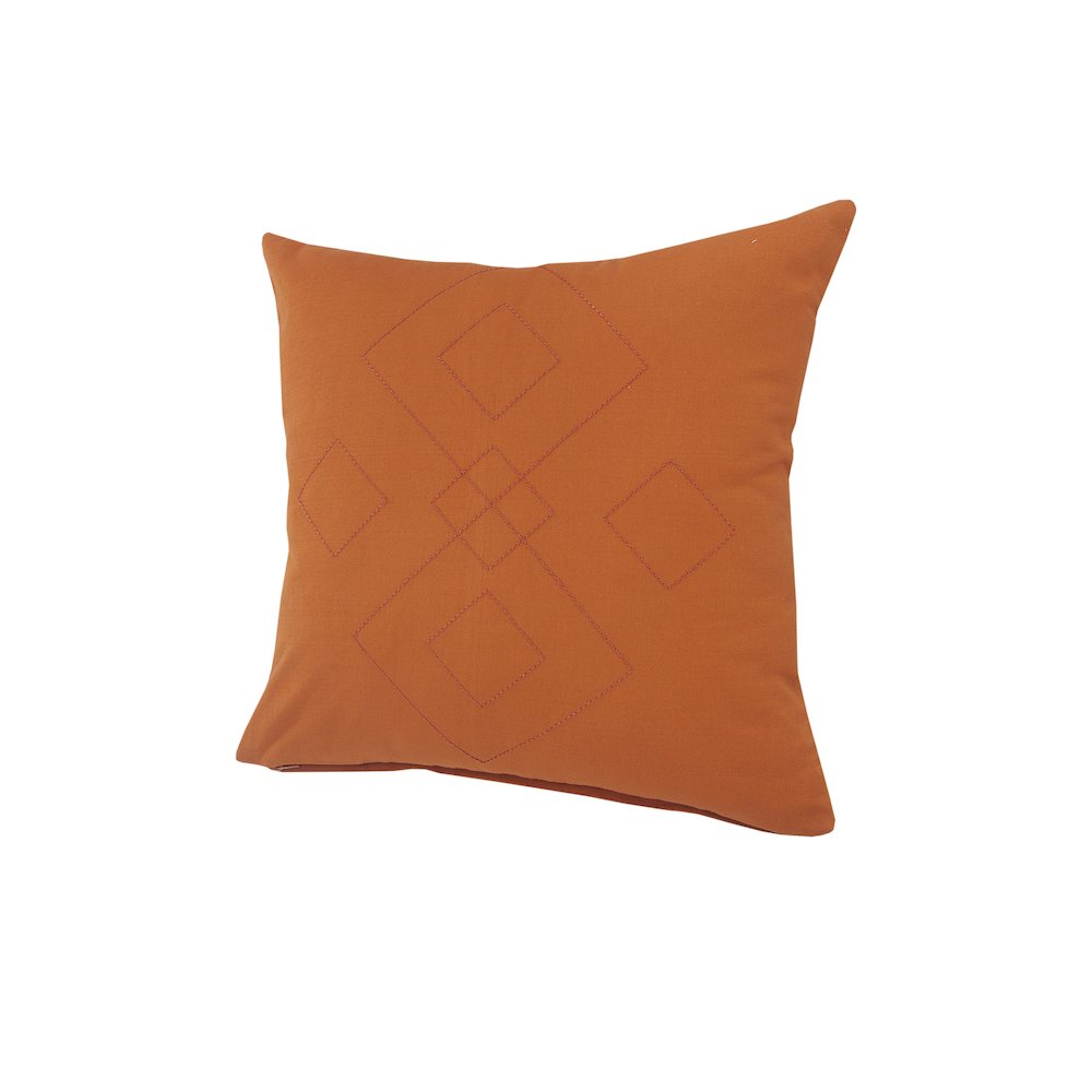 Sundaze Cotton Pillow Set of 2 in Orange, 20" x 20". Picture 6