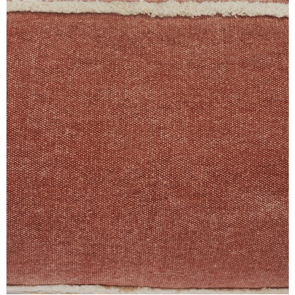 Soft Striped Cinnamon Lumbar Throw Pillow. Picture 2