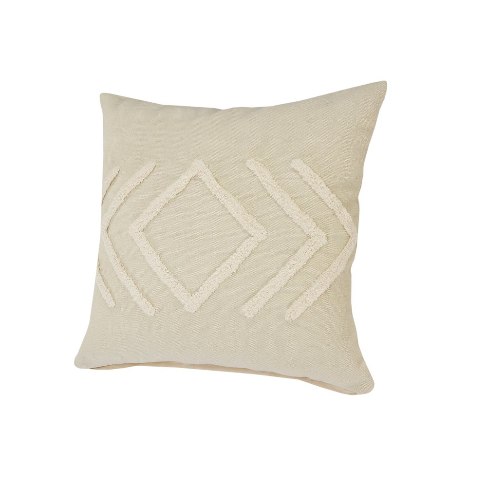 Oslo Cotton Pillow Set of 2 in Cream/White, 20" x 20". Picture 10