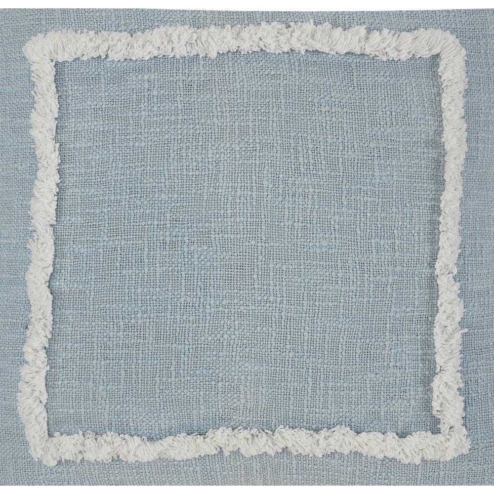 Rory Cotton Pillow Set of 2 in Blue/White, 20" x 20". Picture 7