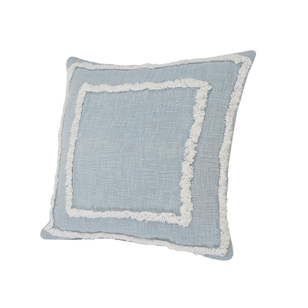 Rory Cotton Pillow Set of 2 in Blue/White, 20" x 20". Picture 10