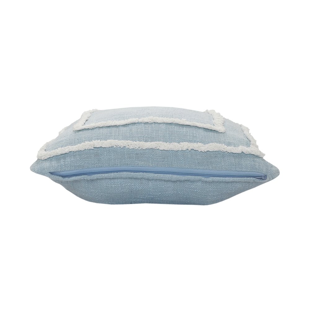 Rory Cotton Pillow Set of 2 in Blue/White, 20" x 20". Picture 5