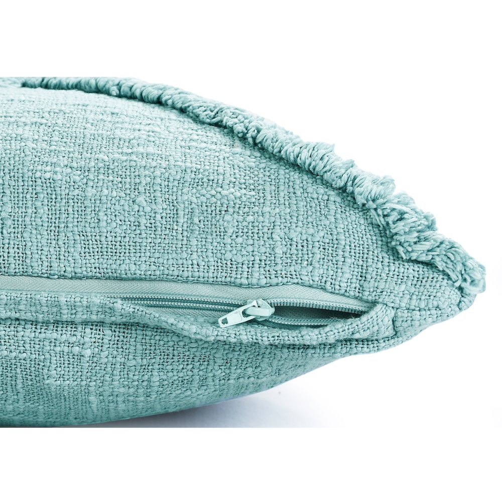 Reese Cotton Pillow Set of 2 in Blue, 20" x 20". Picture 3