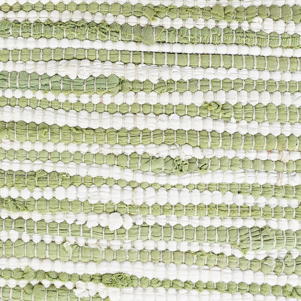 Riley Cotton and Jute Pillow Set of 2 in Green/White, 20" x 20". Picture 7