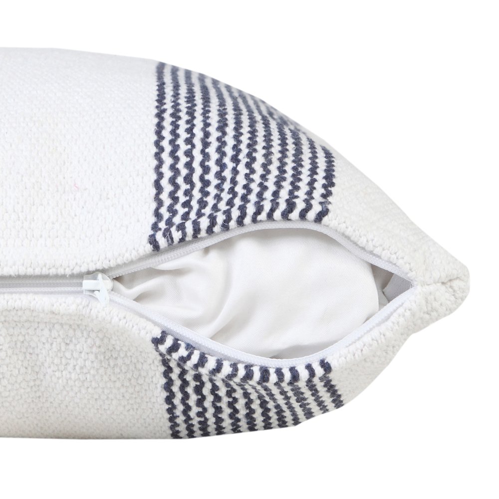 Cabana Cotton Pillow Set of 2 in Blue/White, 20" x 20". Picture 3