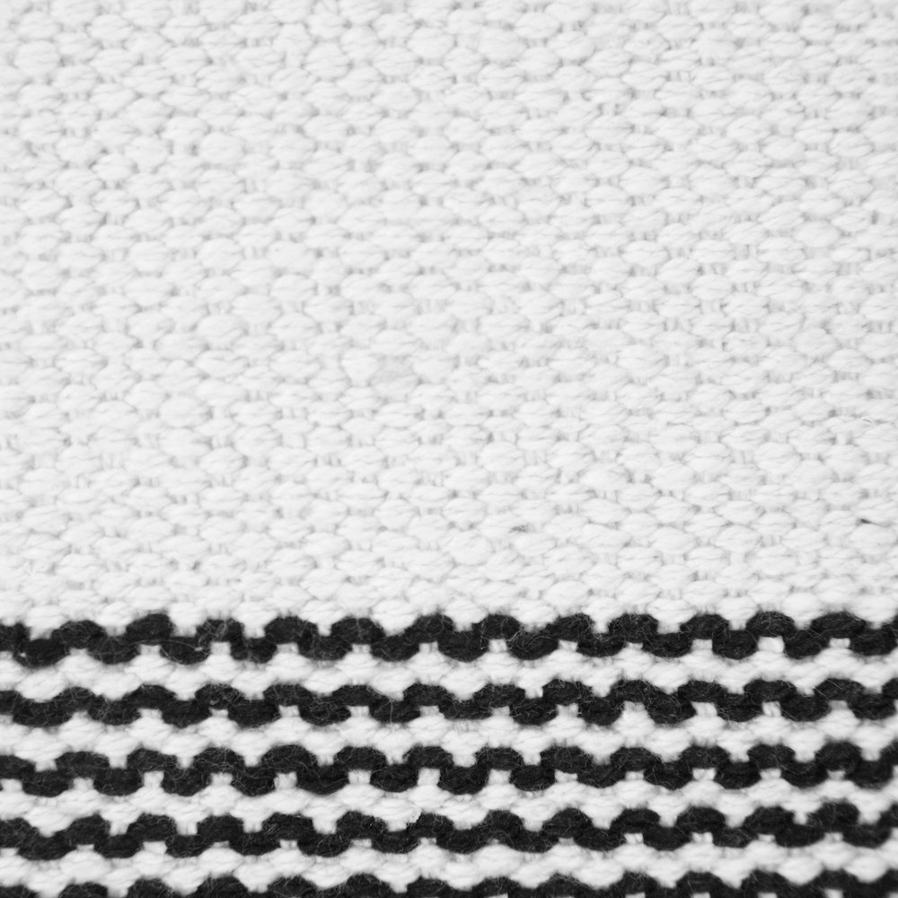 Cabana Cotton Pillow Set of 2 in Black/White, 20" x 20". Picture 2