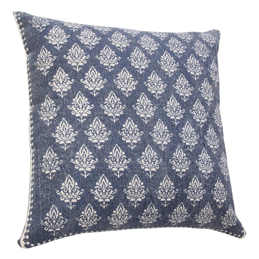 Fantasy Cotton Pillow Set of 2 in Blue/White, 20" x 20". Picture 4