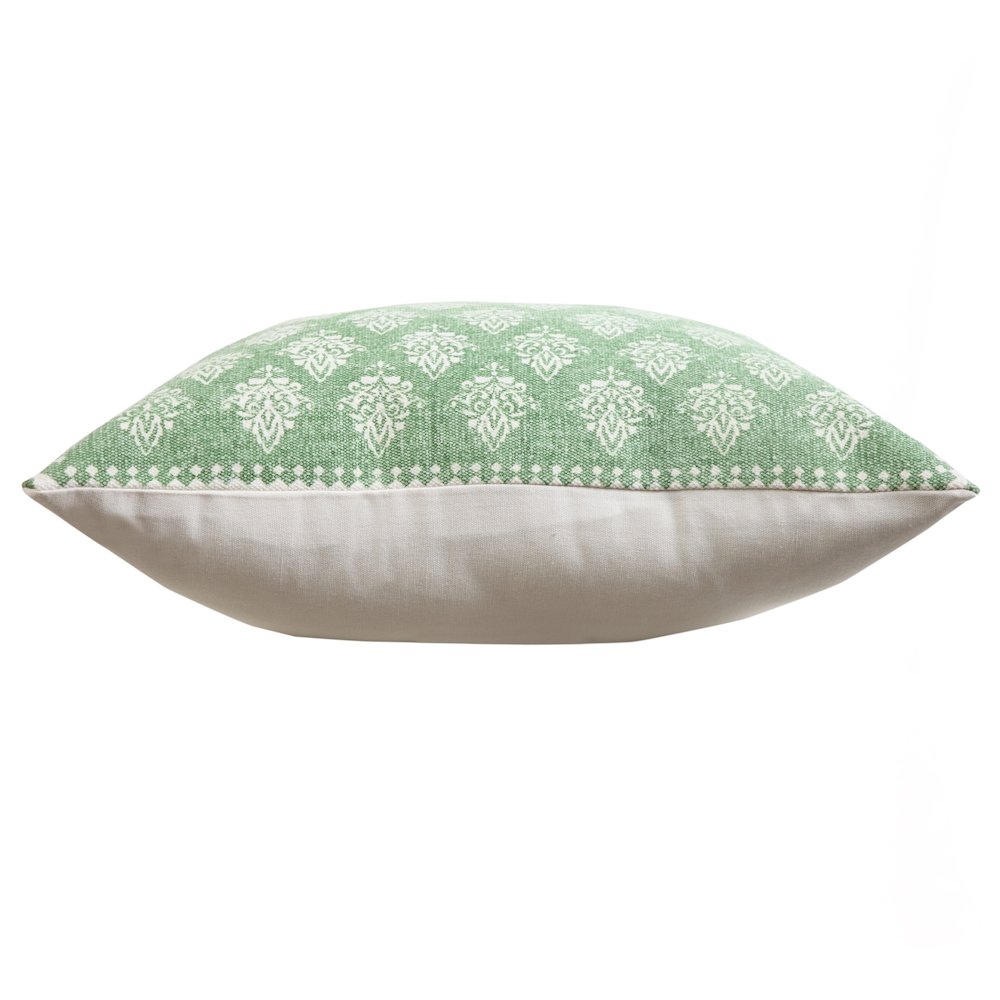 Fantasy Cotton Pillow Set of 2 in Green/White, 20" x 20". Picture 6