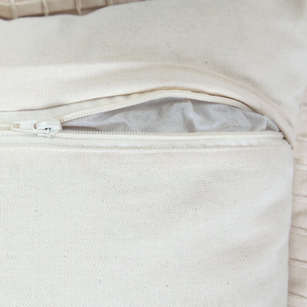 Vital Cotton Pillow Set of 2 in Beige, 20" x 20". Picture 3