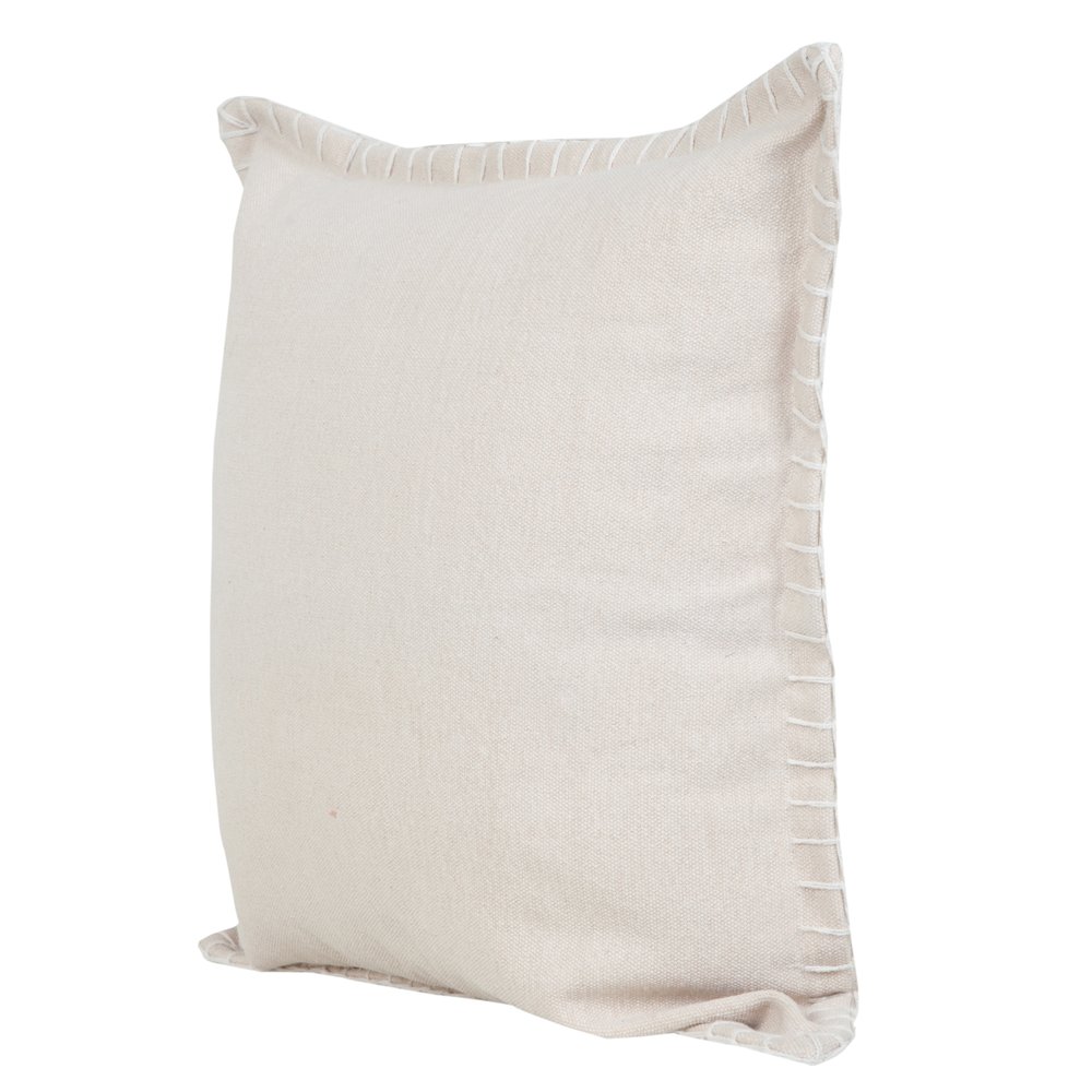 Vital Cotton Pillow Set of 2 in Beige, 20" x 20". Picture 5