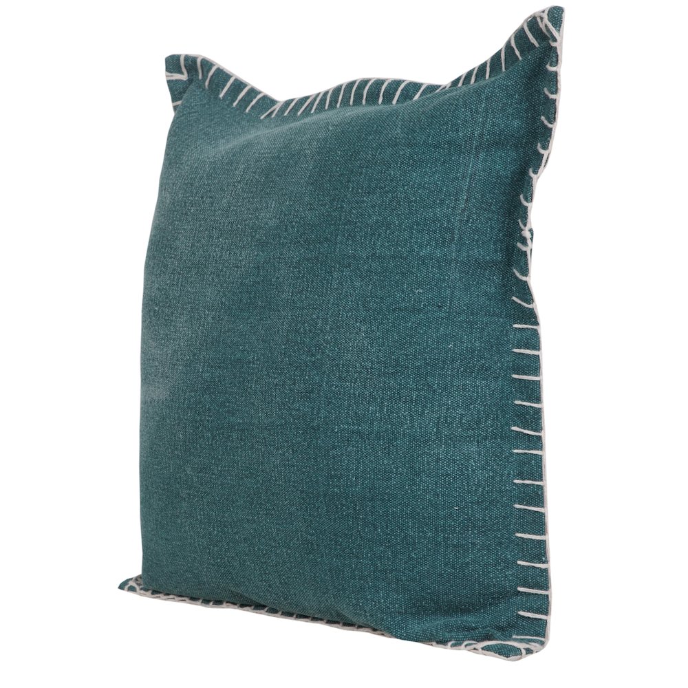 Vital Cotton Pillow Set of 2 in Green, 20" x 20". Picture 5
