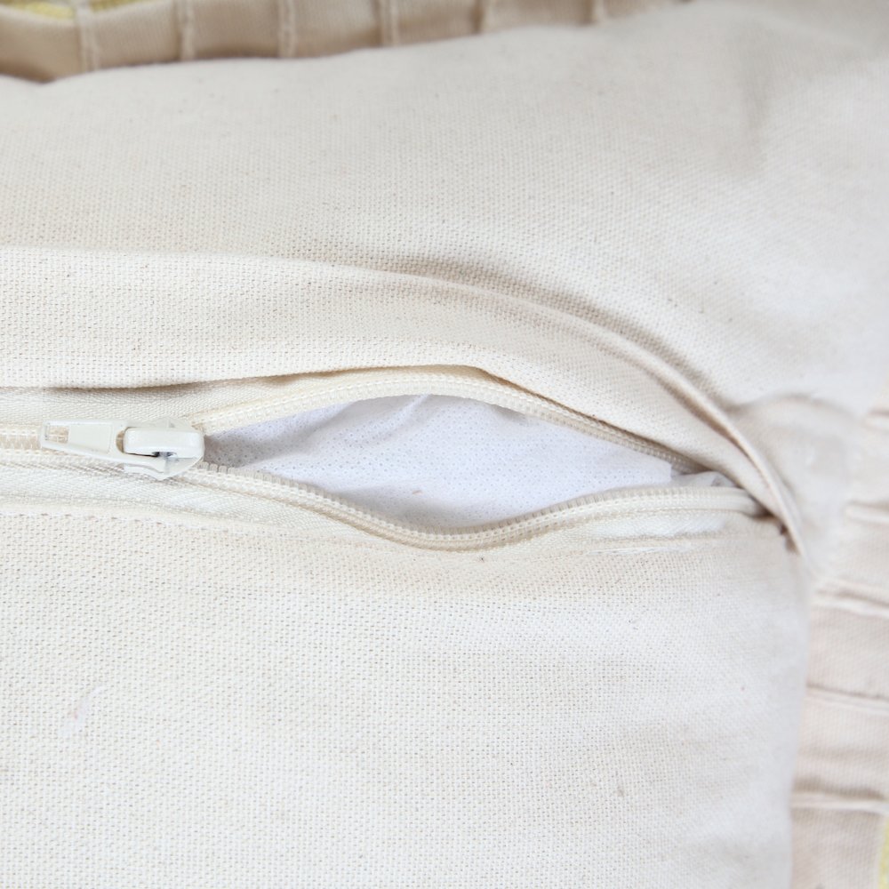 Vital Cotton Pillow Set of 2 in Yellow, 20" x 20". Picture 3