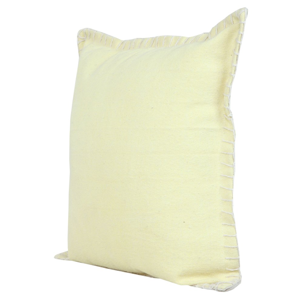 Vital Cotton Pillow Set of 2 in Yellow, 20" x 20". Picture 5
