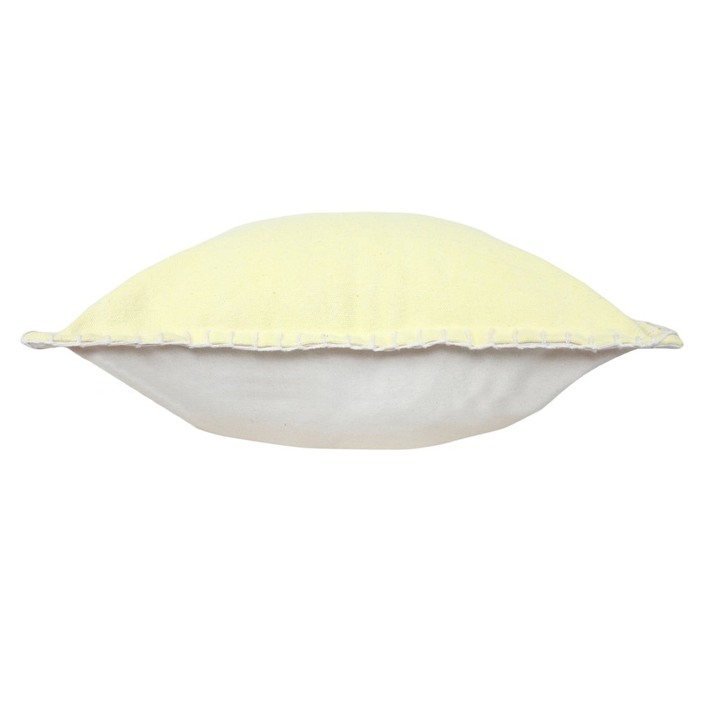 Vital Cotton Pillow Set of 2 in Yellow, 20" x 20". Picture 6