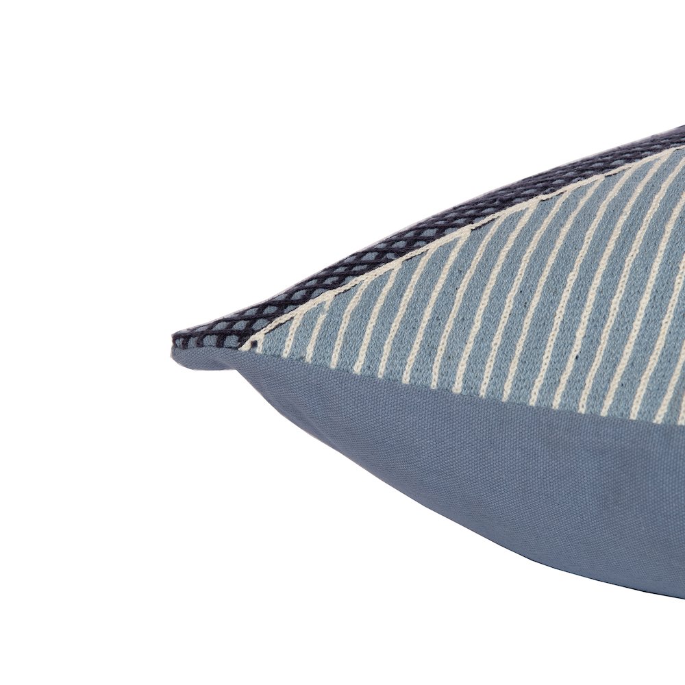 Stacy Garcia  Cotton Poly Filled Pillow in Blue/White, 20" x 20". Picture 5