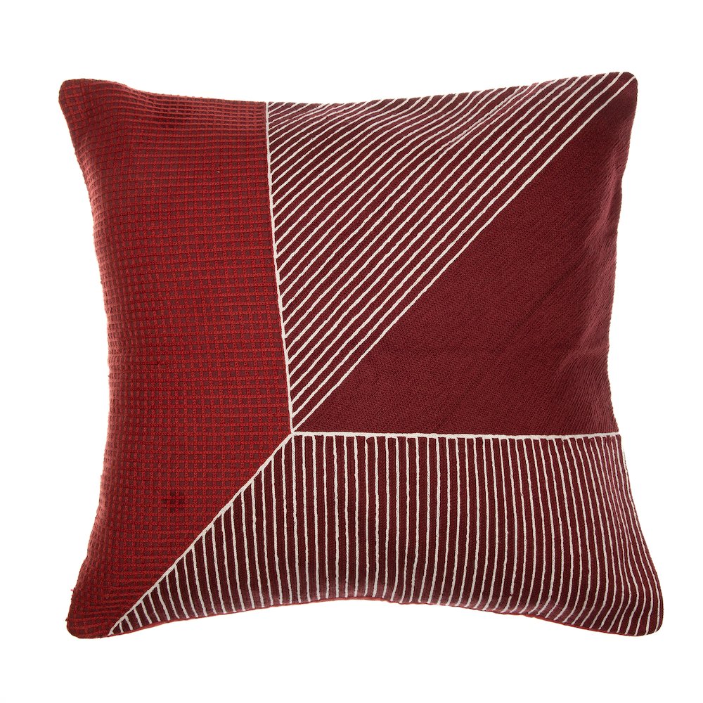 Stacy Garcia  Cotton Poly Filled Pillow in Red/White, 20" x 20". Picture 1