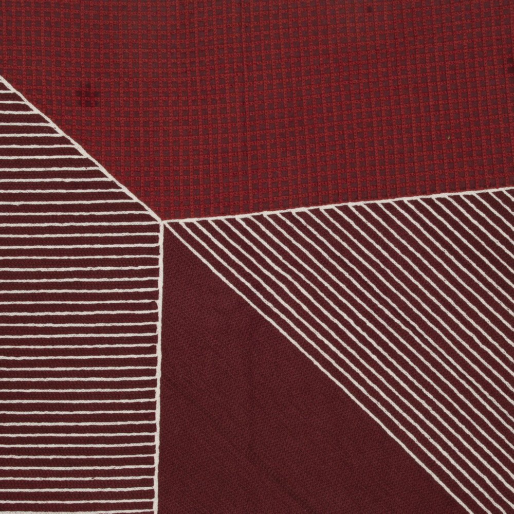 Rust/Multi Contemporary Striped Geometric Hand-Woven Throw Pillow Cover. Picture 7