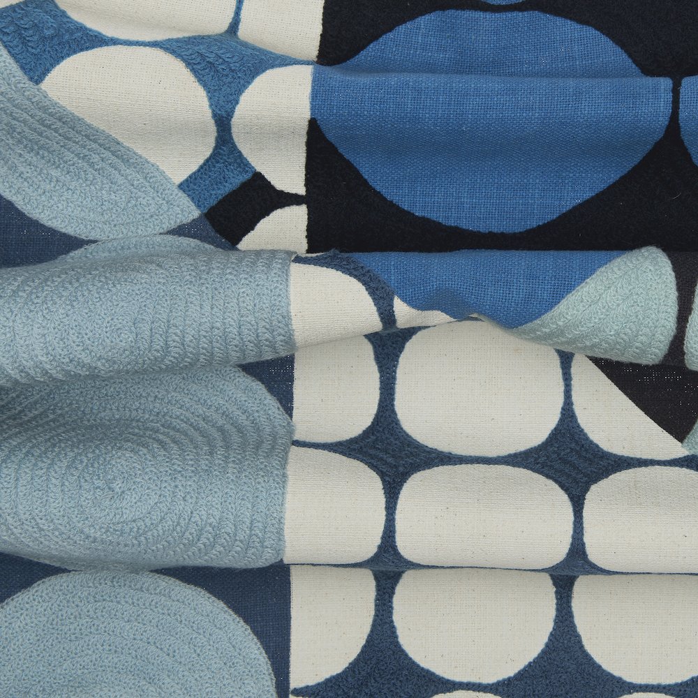 Stacy Garcia  Cotton Poly Filled Pillow in Blue/Ivory, 20" x 20". Picture 4