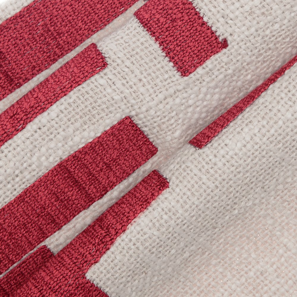 Stacy Garcia  Cotton Blend Poly Filled Pillow in Red/Ivory, 20" x 20". Picture 4