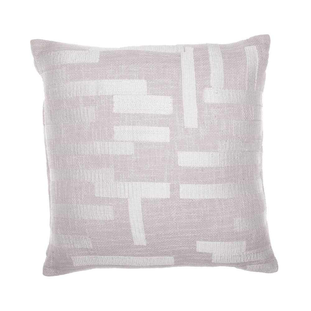 Stacy Garcia  Cotton Blend Poly Filled Pillow in Ivory, 20" x 20". Picture 1