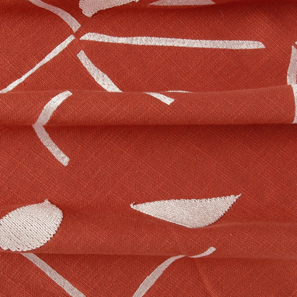 Stacy Garcia  Cotton Blend Poly Filled Pillow in Orange/Ivory, 20" x 20". Picture 4