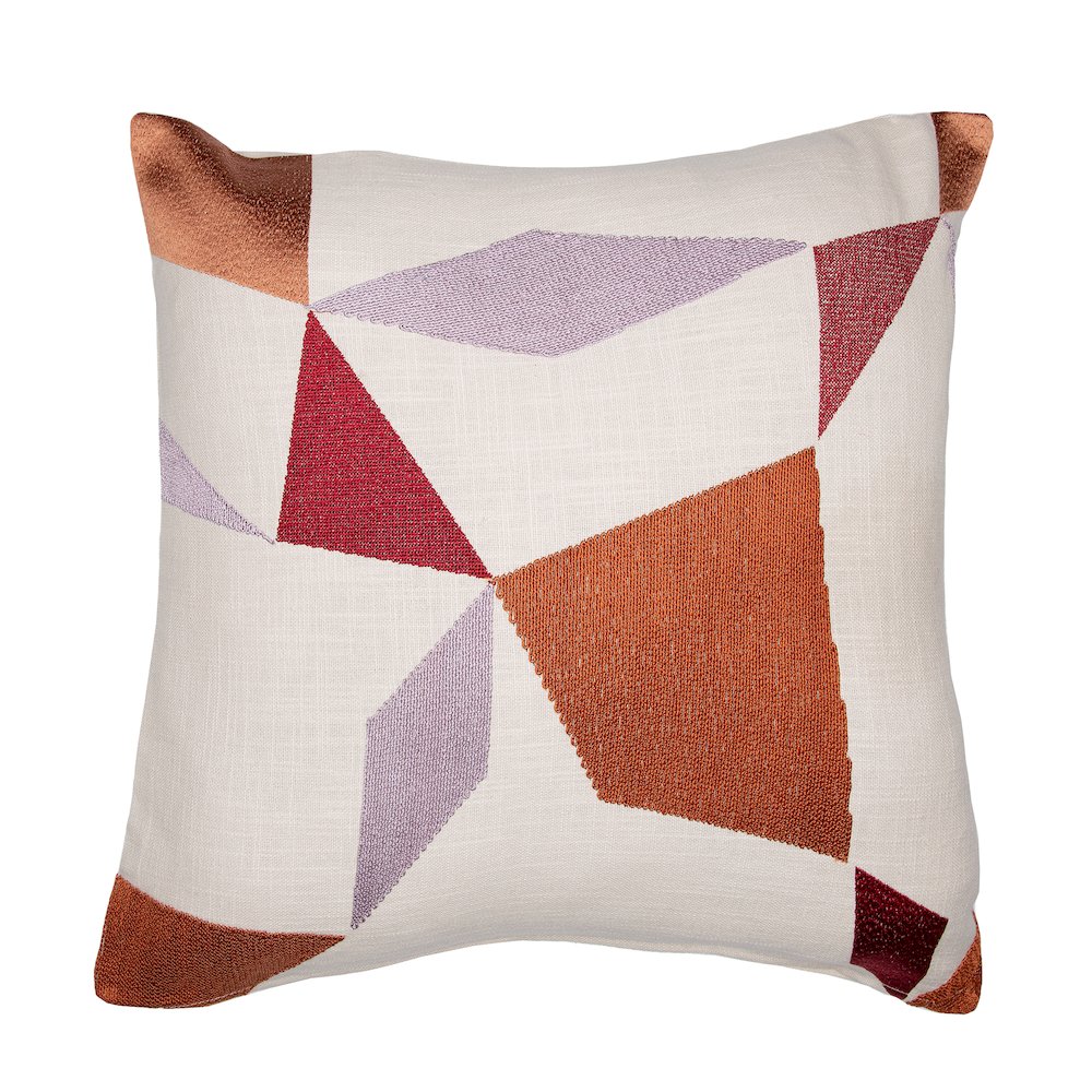 Stacy Garcia  Cotton Blend Poly Filled Pillow in Ivory/Multicolored, 20" x 20". Picture 1