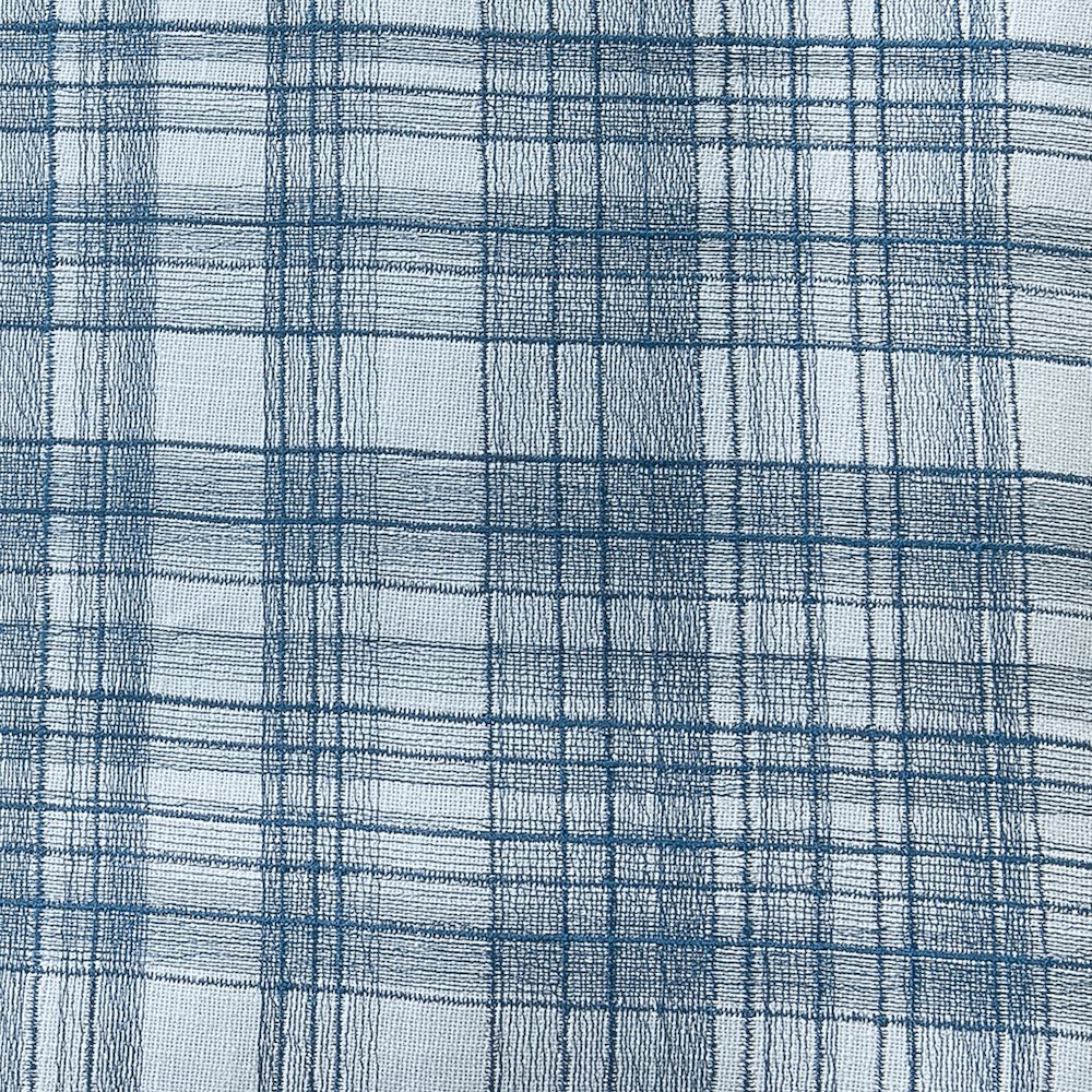 Blue Contemporary Checkered Hand-Woven Throw Pillow Cover. Picture 7