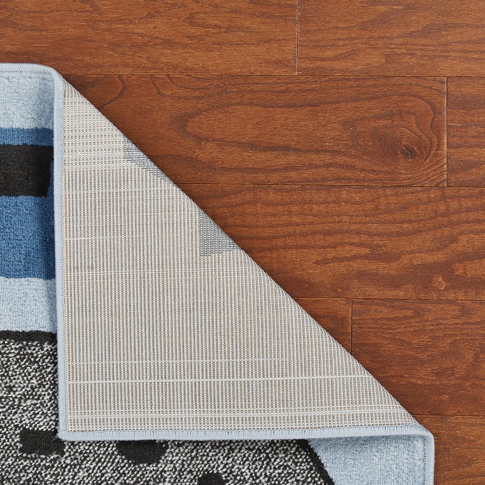 Blue Racetrack Area Rug. Picture 3