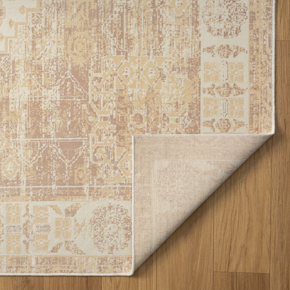 Aria Durable Performance Area Rug Indoor in Beige, 7'10" x 9'10". Picture 6