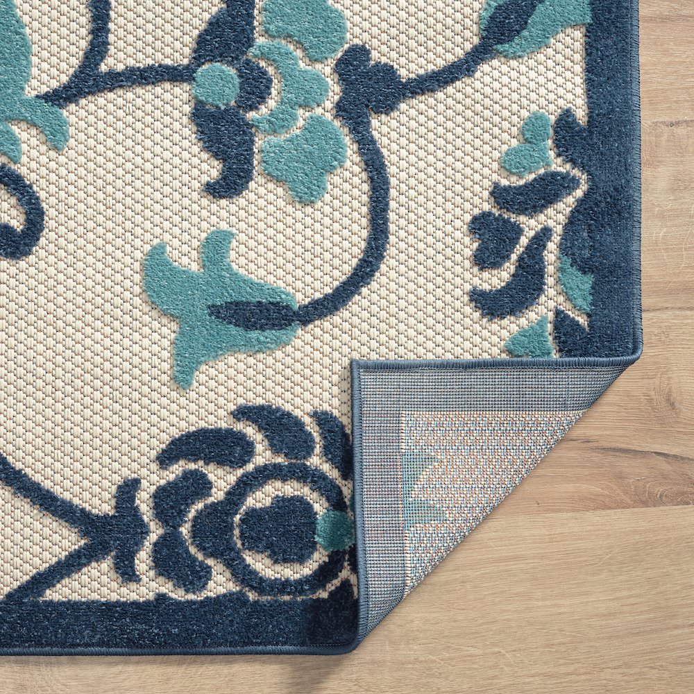 Copa Cabana Durable Performance Area Rug Outdoor in Blue/Beige, 7'10" x 9'10". Picture 3