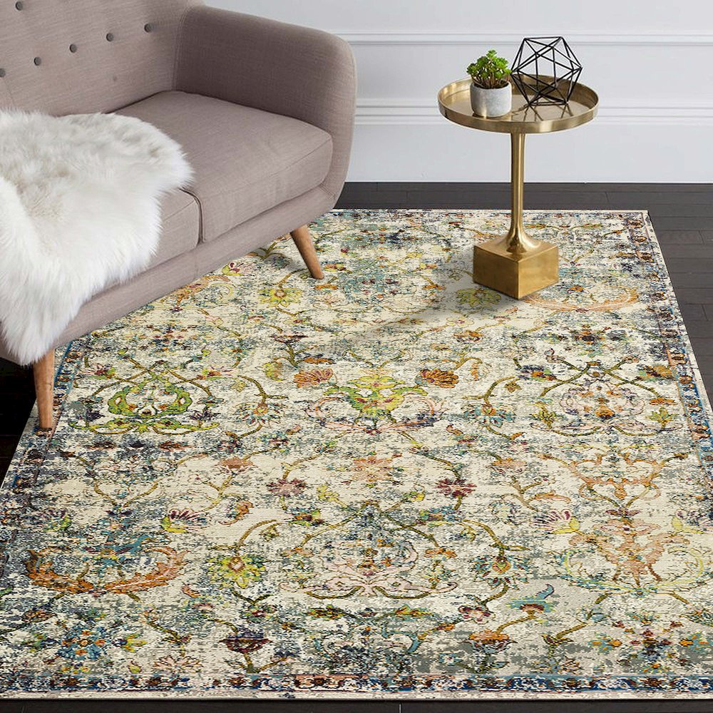 Gala Durable Performance Area Rug Indoor in Gray/Multicolored, 7'9" x 9'9". Picture 2