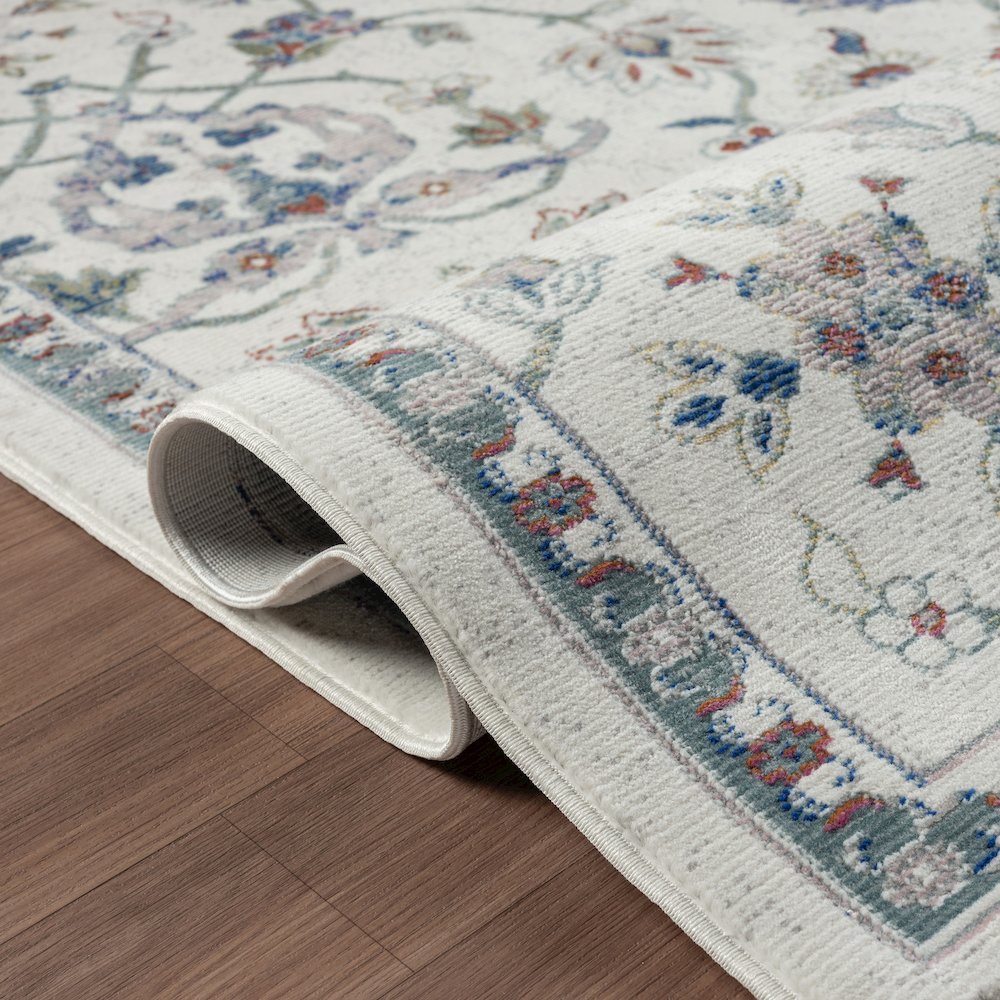 Gala Durable Performance Area Rug Indoor in Ivory/Blue, 7'9" x 9'9". Picture 4