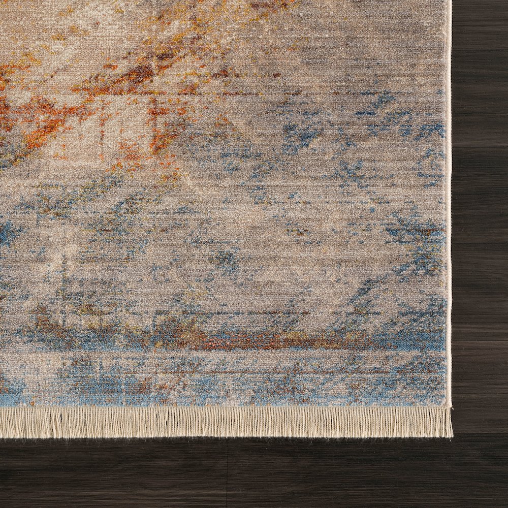 Holi Durable Performance Area Rug Indoor in Gray/Blue, 5' x 8'. Picture 6